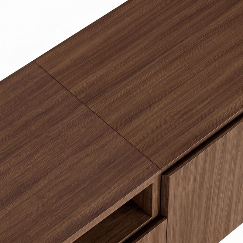 Arvold TV-bänk 160x50x35 cm - Milano Walnut och svart - Möbler - Tv möbel & mediamöbel - TV bänk & mediabänk