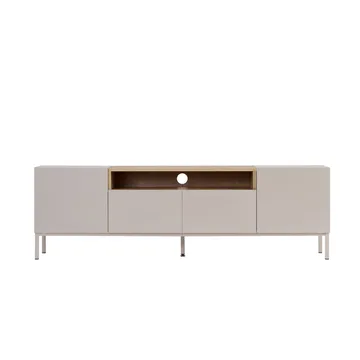 Arvold TV-bänk 160x50x35 cm - Sandstone och Sapphire Oak - Möbler - Tv möbel & mediamöbel - TV bänk & mediabänk
