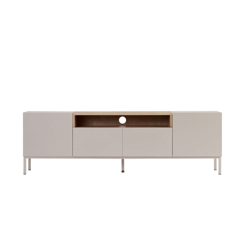 Arvold TV-bänk 160x50x35 cm - Sandstone och Sapphire Oak - Möbler - Tv möbel & mediamöbel - TV bänk & mediabänk