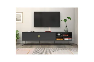 Asia Golvstående TV-bänk 180 cm med Förvaring i Målat Trä - Antracit - Möbler - Tv möbel & mediamöbel - TV bänk & mediabänk