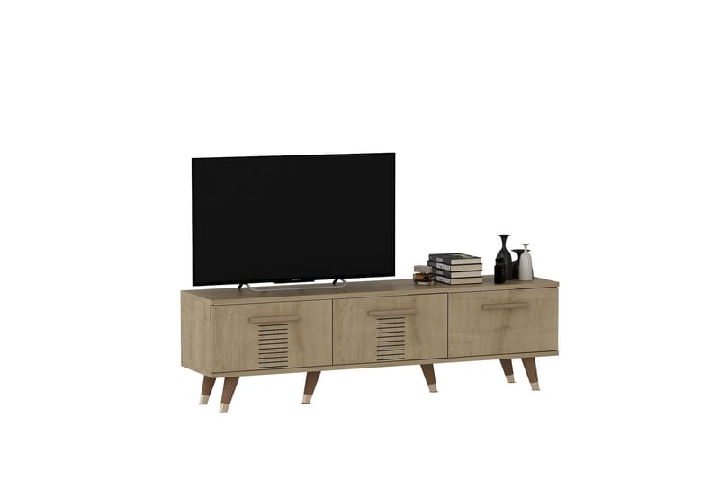 Asimo Tv-bänk 150x35 cm Brun - Hanah Home - TV bänk & mediabänk