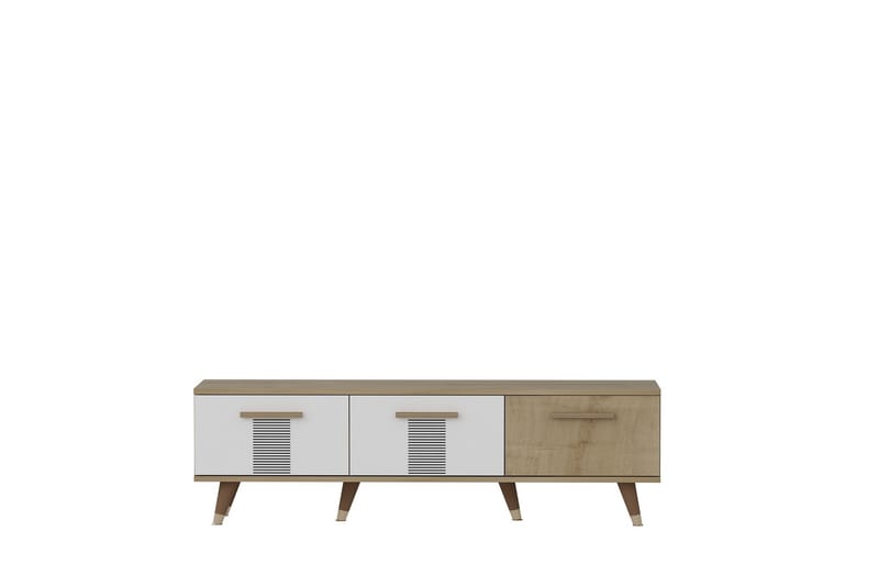 Asimo Tv-bänk 150x35 cm Brun/Vit - Hanah Home - Möbler - Tv möbel & mediamöbel - TV bänk & mediabänk