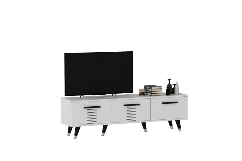 Asimo Tv-bänk 150x35 cm Vit - Hanah Home - Möbler - Tv möbel & mediamöbel - TV bänk & mediabänk