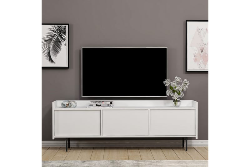 Atlas Tv-bänk 183,6x37 cm Vit - Hanah Home - TV bänk & mediabänk