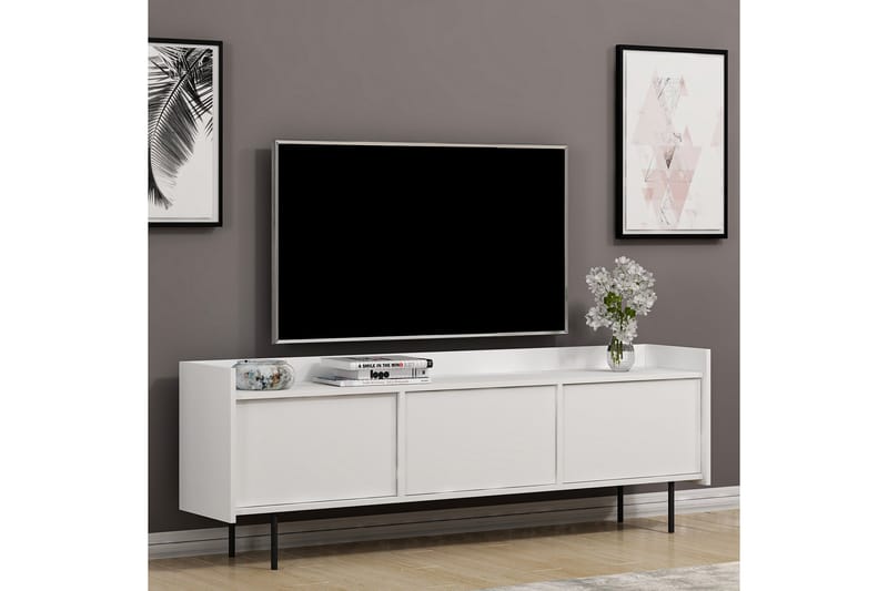 Atlas Tv-bänk 183,6x37 cm Vit - Hanah Home - TV bänk & mediabänk