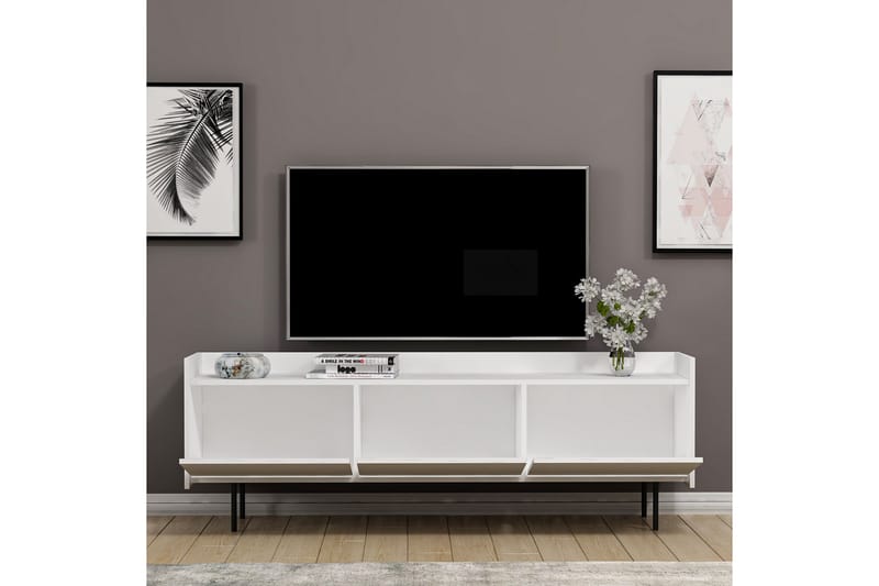 Atlas Tv-bänk 183,6x37 cm Vit - Hanah Home - TV bänk & mediabänk