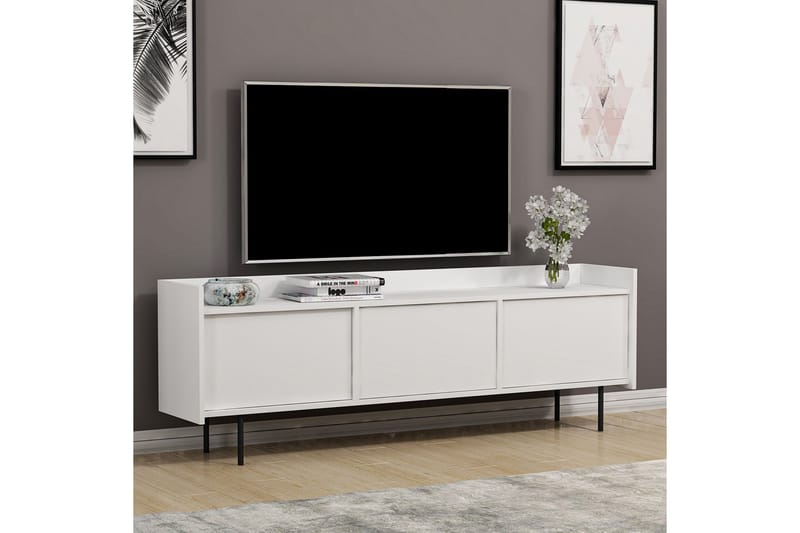 Atlas Tv-bänk 183,6x37 cm Vit - Hanah Home - TV bänk & mediabänk