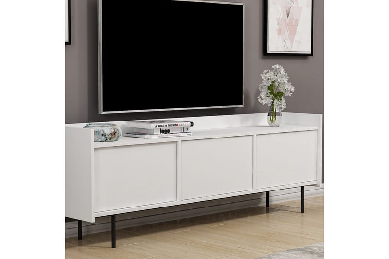 Atlas Tv-bänk 183,6x37 cm Vit - Hanah Home - TV bänk & mediabänk