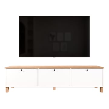Avero TV-bänk 180x45,6x32 cm - Vitt och ek - Möbler - Tv möbel & mediamöbel - TV bänk & mediabänk