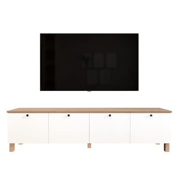 Avero TV-bänk 180x45,6x34,1 cm - Vit och ek - Möbler - Tv möbel & mediamöbel - TV bänk & mediabänk