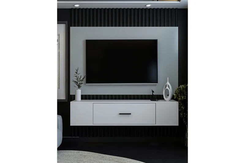 Avryn Tv-bänk 150 cm - Vit - Möbler - Tv möbel & mediamöbel - TV bänk & mediabänk