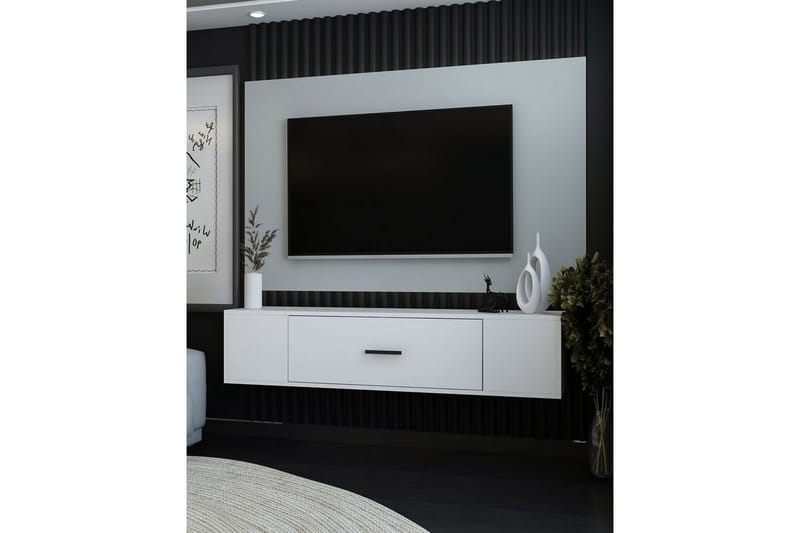 Avryn Tv-bänk 150 cm - Vit - Möbler - Tv möbel & mediamöbel - TV bänk & mediabänk