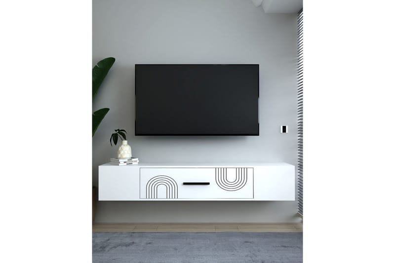 Avryn Tv-bänk 150 cm - Vit - Möbler - Tv möbel & mediamöbel - TV bänk & mediabänk