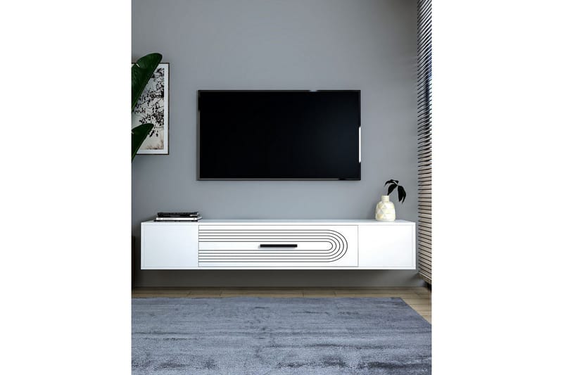 Avryn Tv-bänk 150 cm - Vit - Möbler - Tv möbel & mediamöbel - TV bänk & mediabänk