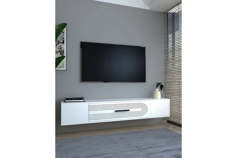Avryn Tv-bänk 150 cm - Vit - Möbler - Tv möbel & mediamöbel - TV bänk & mediabänk