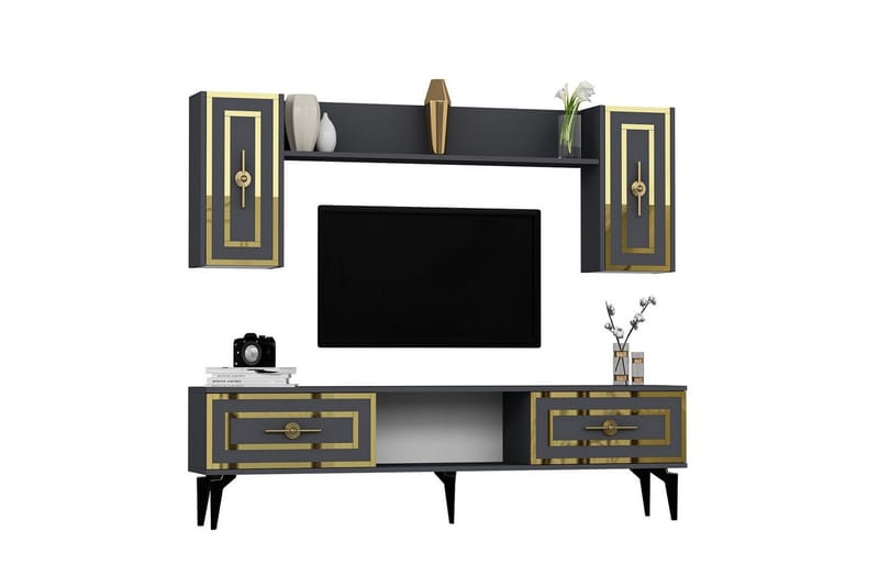 Barriet Tv-möbelset 150x29,6 cm - Antracit - Möbler - Tv möbel & mediamöbel - TV-möbelset