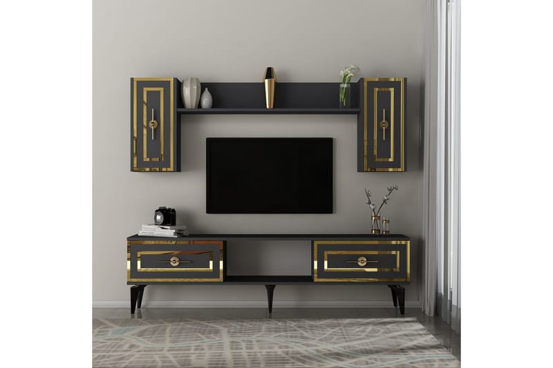 Barriet Tv-möbelset 150x29,6 cm - Antracit - Möbler - Tv möbel & mediamöbel - TV-möbelset