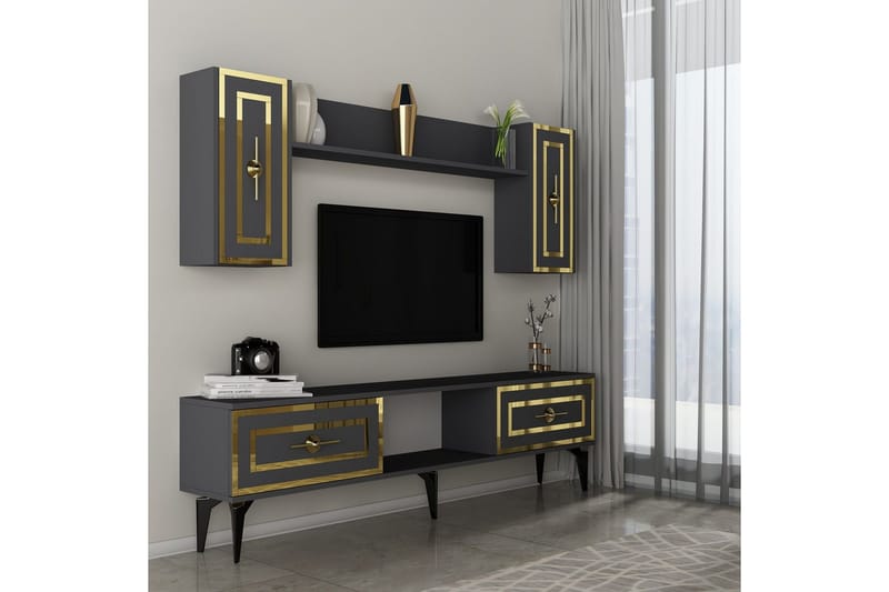 Barriet Tv-möbelset 150x29,6 cm - Antracit - Möbler - Tv möbel & mediamöbel - TV-möbelset