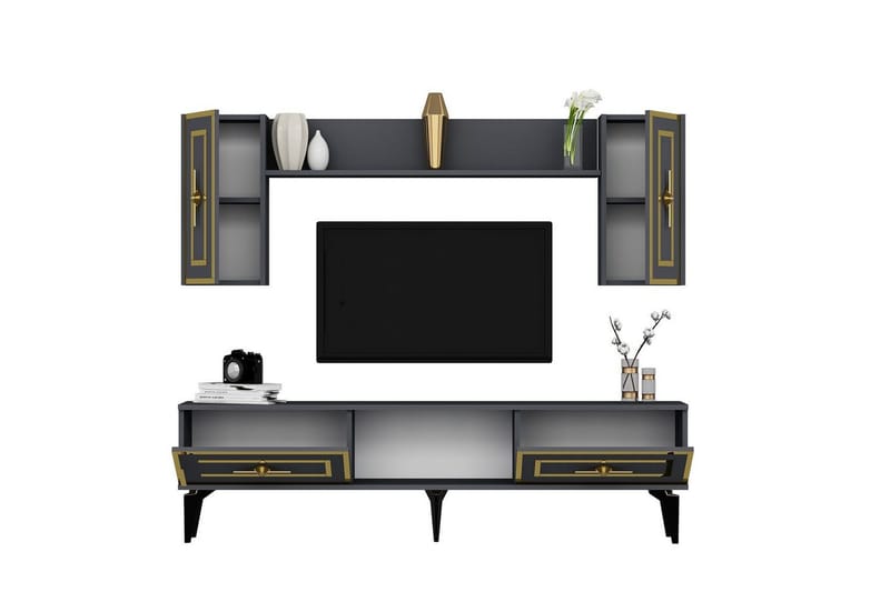 Barriet Tv-möbelset 150x29,6 cm - Antracit - Möbler - Tv möbel & mediamöbel - TV-möbelset