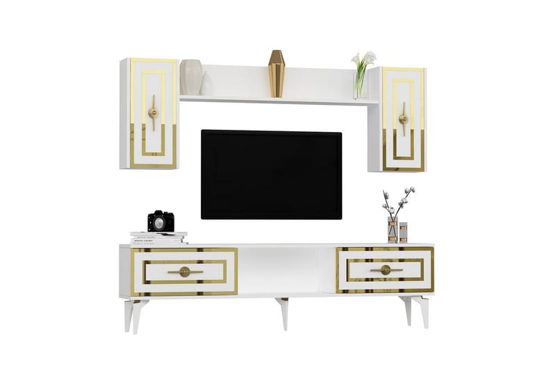 Barriet Tv-möbelset 150x29,6 cm - Vit - Möbler - Tv möbel & mediamöbel - TV-möbelset
