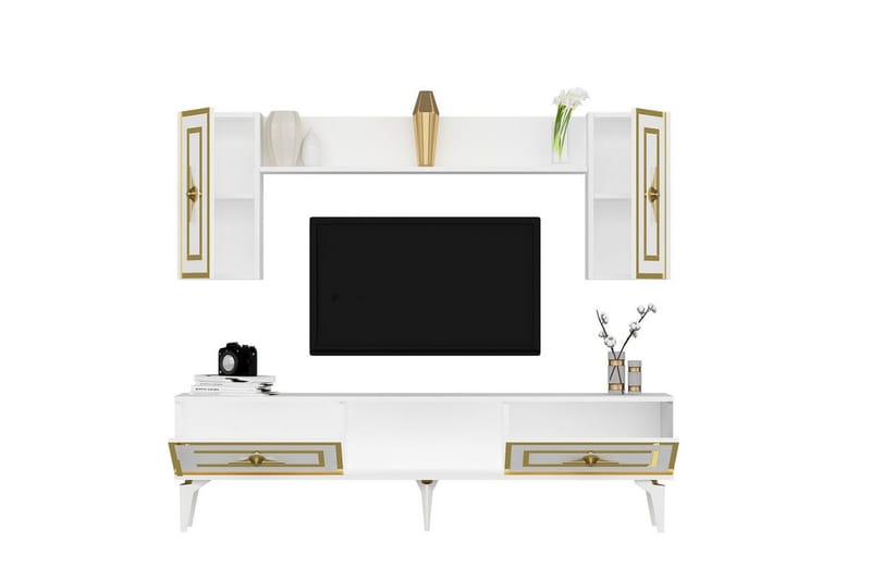 Barriet Tv-möbelset 150x29,6 cm - Vit - Möbler - Tv möbel & mediamöbel - TV-möbelset