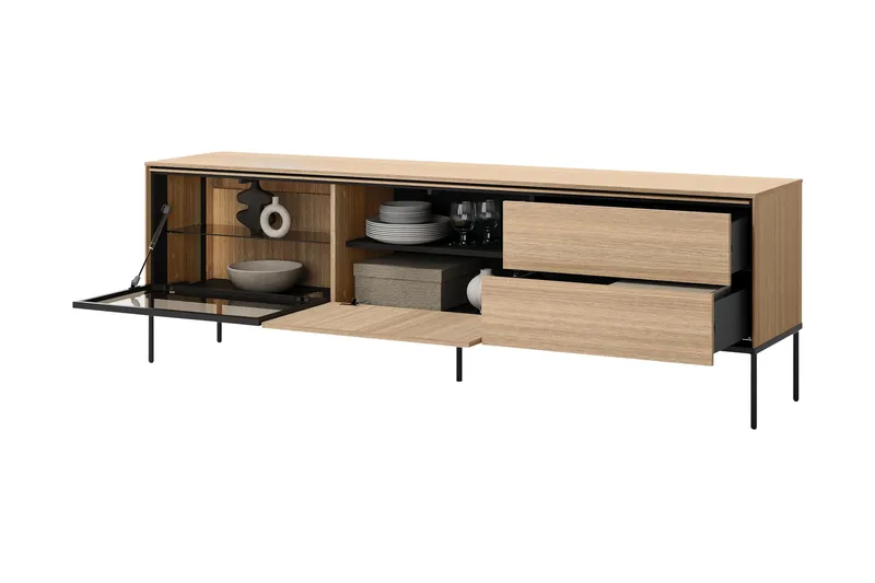 Basici Tv-bänk 197x41 cm - Grå/Grön - Möbler - Tv möbel & mediamöbel - TV bänk & mediabänk