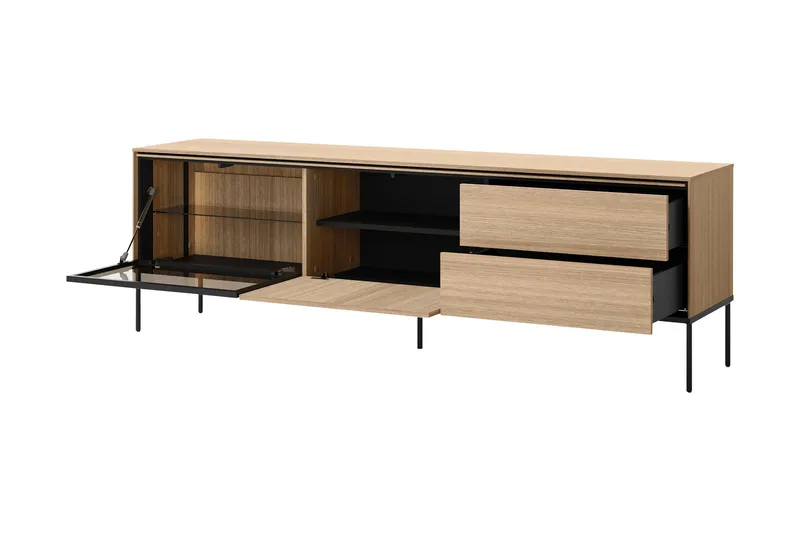 Basici Tv-bänk 197x41 cm - Grå/Grön - Möbler - Tv möbel & mediamöbel - TV bänk & mediabänk