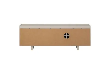 Basu Golvstående Tv Bänk 152 cm med Förvaring i Ljust Trä - Beige - Möbler - Tv möbel & mediamöbel - TV bänk & mediabänk