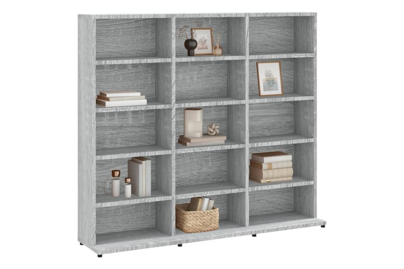 beBasic CD-hylla grå djävulen 102x23x89,5 cm konstruerat trä - Grey - Möbler - Tv möbel & mediamöbel - CD-hylla & DVD-hylla