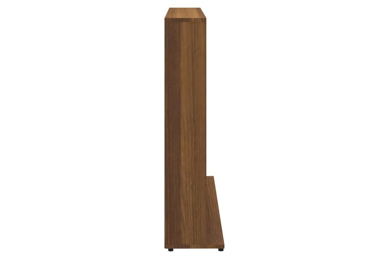 beBasic CD-hylla rökfärgad Brun ek 102x23x89,5 cm konstruerat trä - Brown - Möbler - Tv möbel & mediamöbel - CD-hylla & DVD-hylla