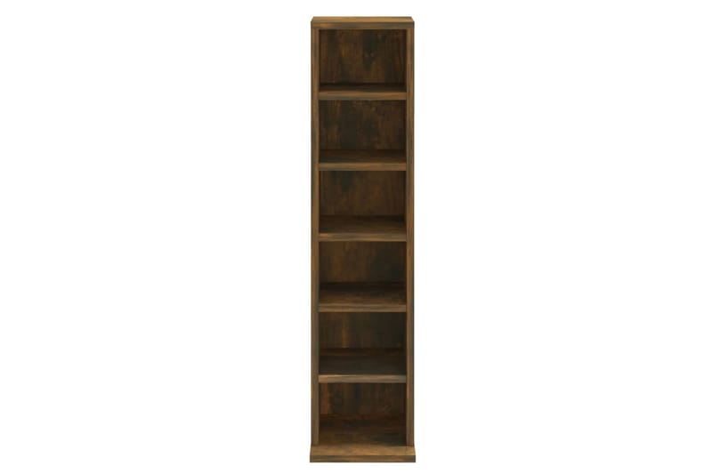 beBasic CD-hylla rökfärgad ek 21x20x88 cm konstruerat trä - Brown - Möbler - Tv möbel & mediamöbel - CD-hylla & DVD-hylla