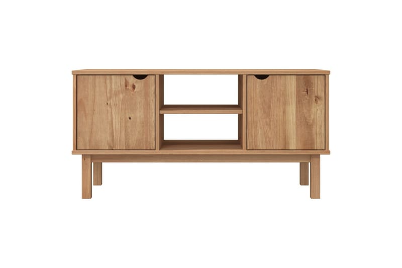 beBasic Tv-bänk 113,5x43x57 cm massiv furu - Brown - Möbler - Tv möbel & mediamöbel - TV bänk & mediabänk