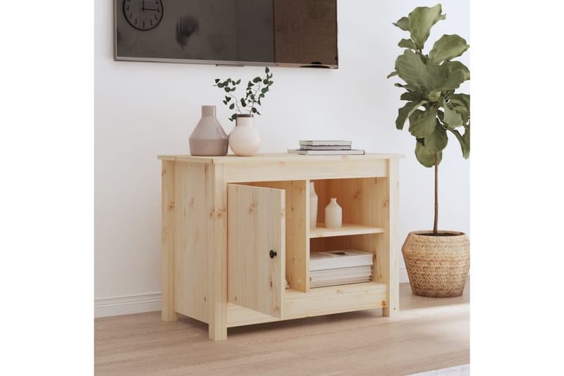beBasic Tv-bänk 70x36,5x52 cm massiv furu - Brown - Möbler - Tv möbel & mediamöbel - TV bänk & mediabänk