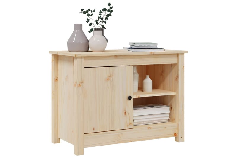 beBasic Tv-bänk 70x36,5x52 cm massiv furu - Brown - Möbler - Tv möbel & mediamöbel - TV bänk & mediabänk