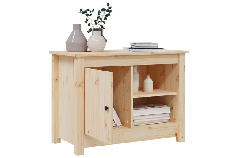 beBasic Tv-bänk 70x36,5x52 cm massiv furu - Brown - Möbler - Tv möbel & mediamöbel - TV bänk & mediabänk