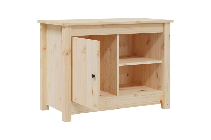 beBasic Tv-bänk 70x36,5x52 cm massiv furu - Brown - Möbler - Tv möbel & mediamöbel - TV bänk & mediabänk