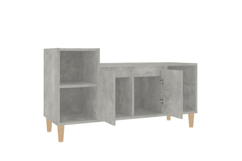 beBasic Tv-bänk betonggrå 100x35x55 cm konstruerat trä - Grey - TV bänk & mediabänk