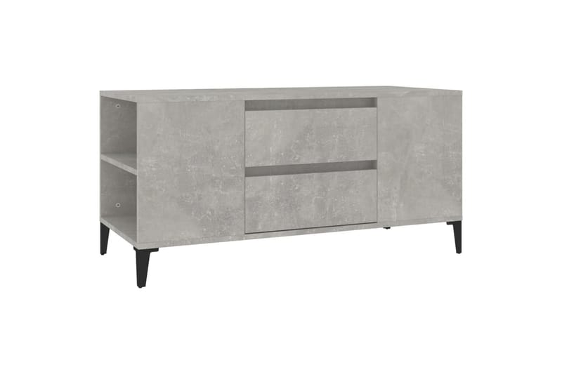 beBasic Tv-bänk betonggrå 102x44,5x50 cm konstruerat trä - Grey - TV bänk & mediabänk