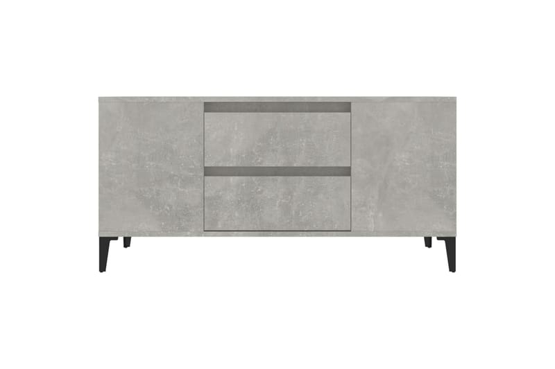 beBasic Tv-bänk betonggrå 102x44,5x50 cm konstruerat trä - Grey - Möbler - Tv möbel & mediamöbel - TV bänk & mediabänk