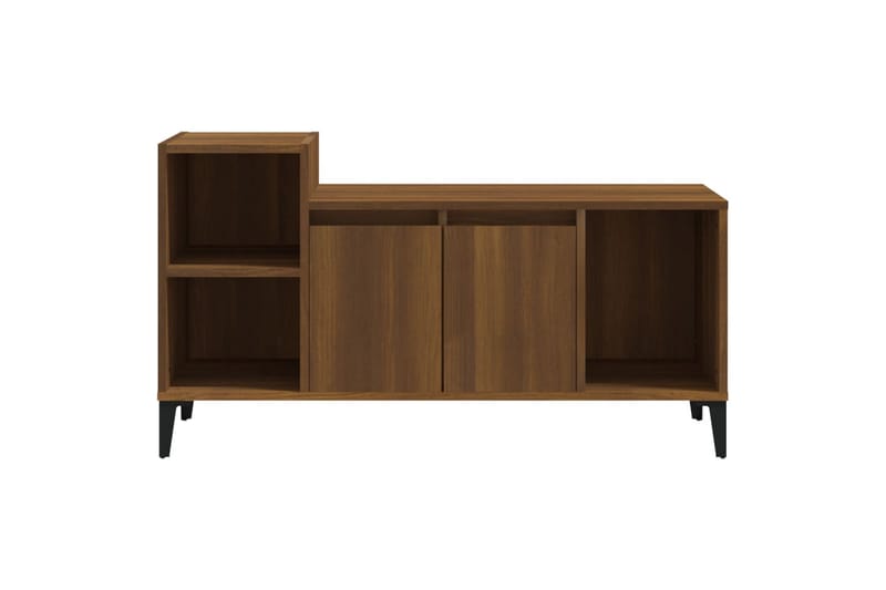 beBasic Tv-bänk brun ek 100x35x55 cm konstruerat trä - Brown - Möbler - Tv möbel & mediamöbel - TV bänk & mediabänk