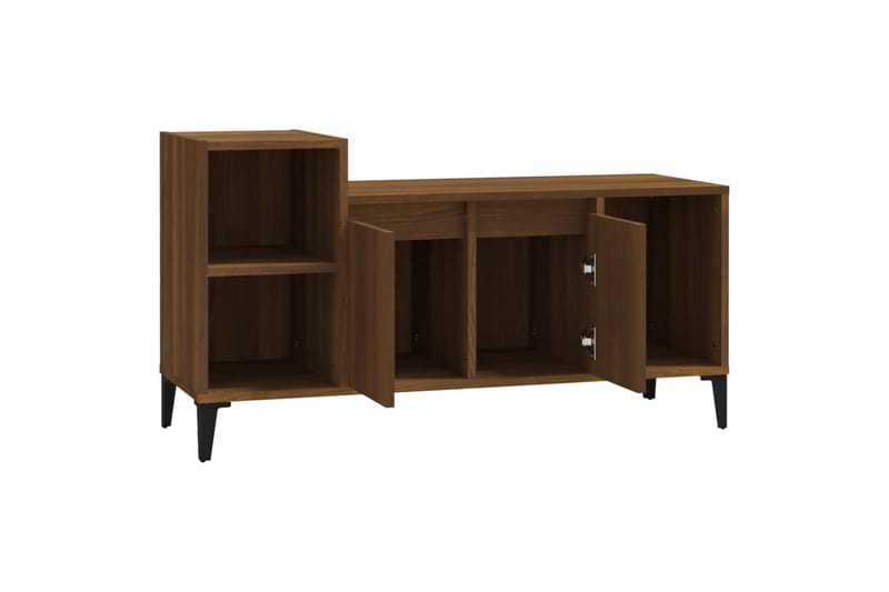 beBasic Tv-bänk brun ek 100x35x55 cm konstruerat trä - Brown - Möbler - Tv möbel & mediamöbel - TV bänk & mediabänk