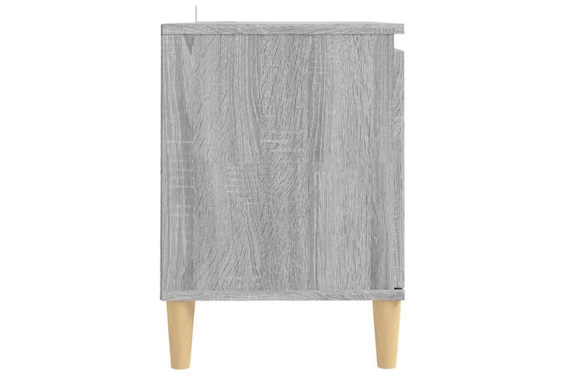 beBasic TV-bänk med massiva träben grå sonoma 103,5x35x50 cm - Grey - Möbler - Tv möbel & mediamöbel - TV bänk & mediabänk