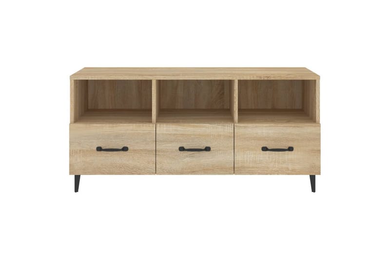 beBasic Tv-bänk sonoma-ek 102x35x50 cm konstruerat trä - Brown - Möbler - Tv möbel & mediamöbel - TV bänk & mediabänk