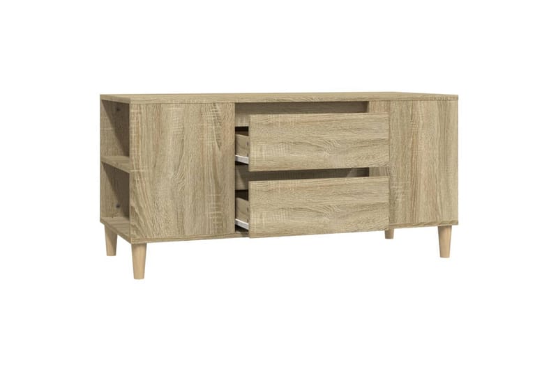 beBasic Tv-bänk sonoma-ek 102x44,5x50 cm konstruerat trä - Brown - Möbler - Tv möbel & mediamöbel - TV bänk & mediabänk