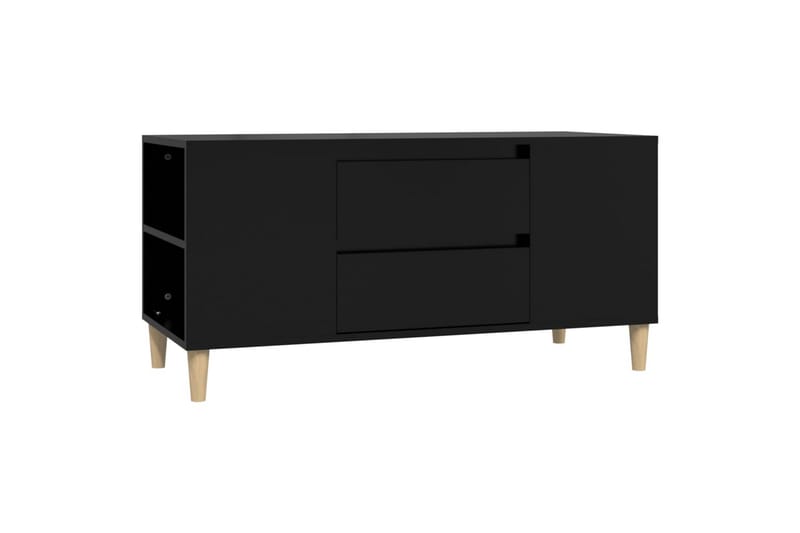 beBasic Tv-bänk svart 102x44,5x50 cm konstruerat trä - Black - TV bänk & mediabänk