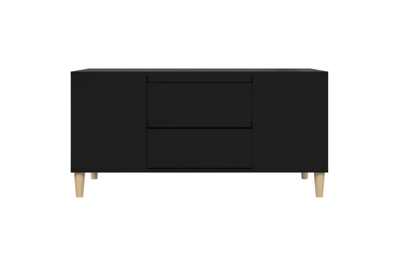 beBasic Tv-bänk svart 102x44,5x50 cm konstruerat trä - Black - Möbler - Tv möbel & mediamöbel - TV bänk & mediabänk