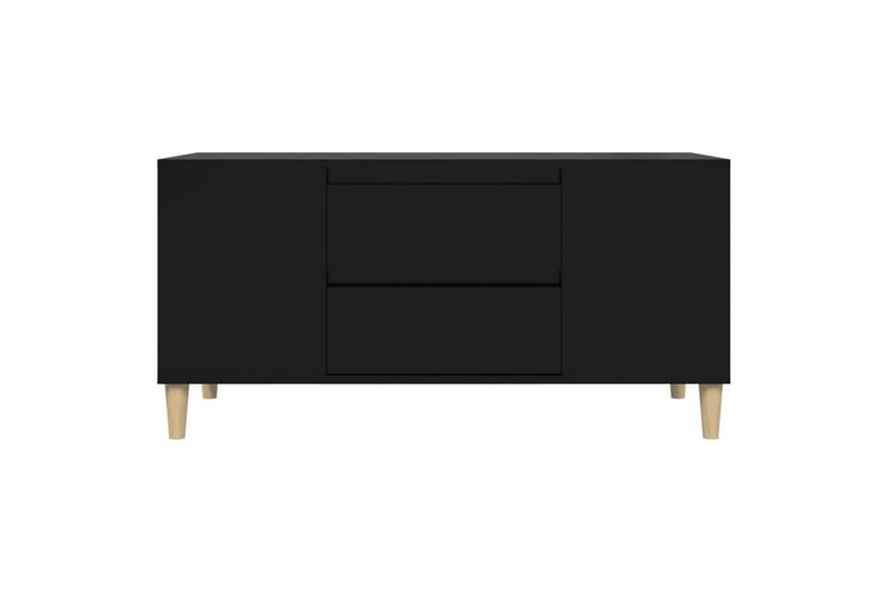 beBasic Tv-bänk svart 102x44,5x50 cm konstruerat trä - Black - TV bänk & mediabänk