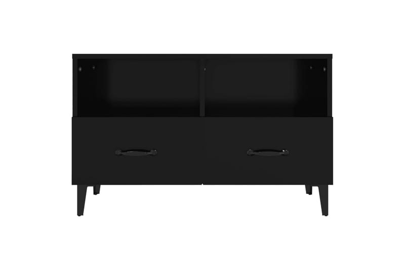beBasic Tv-bänk svart 80x36x50 cm konstruerat trä - Black - TV bänk & mediabänk