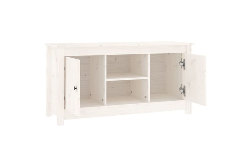 beBasic Tv-bänk vit 103x36,5x52 cm massiv furu - White - Möbler - Tv möbel & mediamöbel - TV bänk & mediabänk