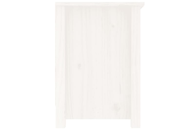 beBasic Tv-bänk vit 103x36,5x52 cm massiv furu - White - TV bänk & mediabänk